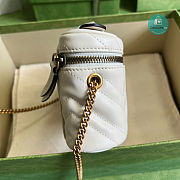GG Marmont Mini Top Handle Bag In White Leather 16x10.5x5.5 cm - 2