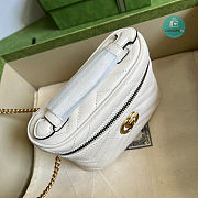 GG Marmont Mini Top Handle Bag In White Leather 16x10.5x5.5 cm - 3