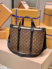 Louis Vuitton Week-End Tote PM Monogram Macassar Canvas 37 x 29 x 13 cm - 1
