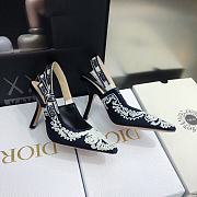 J'Adior Slingback Pump Deep Blue and White  - 3
