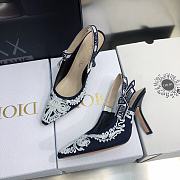 J'Adior Slingback Pump Deep Blue and White  - 4