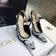 J'Adior Slingback Pump Deep Blue and White  - 5
