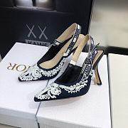 J'Adior Slingback Pump Deep Blue and White  - 6
