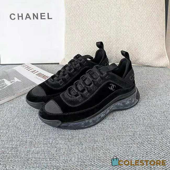 Chanel Suede Calfskin Velvet Grosgrain Black  - 1