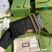 Gucci GG Wallet With Chain ‎6 7 6 1 5 5 Black 19x10x4 cm - 1