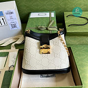  Gucci Small GG Shoulder Bag 6 7 5 7 8 8 In White 25x21x9 cm  - 1