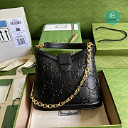 Gucci Small GG Shoulder Bag 6 7 5 7 8 8 In Black 25x21x9 cm  - 6