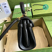 Gucci Small GG Top Handle Bag In Black 6 7 5 7 9 1 Size 28.5x19.5x10 cm - 5