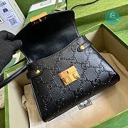 Gucci Small GG Top Handle Bag In Black 6 7 5 7 9 1 Size 28.5x19.5x10 cm - 3