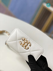 Chanel Quilted Lambskin Chanel 19 Flap Coin Purse With Chain 12x8.5x2.5cm - 2