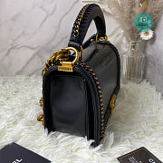 Chanel Black Python Medium Boy Bag with Handle 25×16×9cm - 5