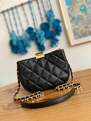 Chanel Small HOBO Handbag Lambskin In Black 12.5x19x6.5cm - 5