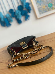 Chanel Small HOBO Handbag Lambskin In Black 12.5x19x6.5cm - 2