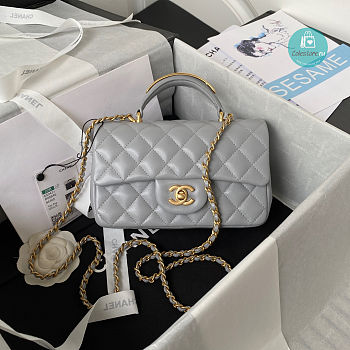 Chanel 22B Mini Classic Rectangular Flap With Top Handle 20x12x6cm