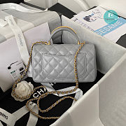 Chanel 22B Mini Classic Rectangular Flap With Top Handle 20x12x6cm - 3
