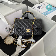 Chanel 22B Mini Classic Rectangular Flap With Top Handle In Black 20x12x6cm - 1