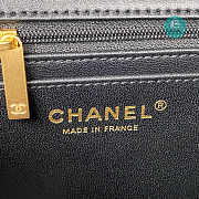 Chanel 22B Mini Classic Rectangular Flap With Top Handle In Black 20x12x6cm - 5