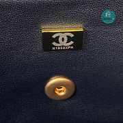 Chanel 22B Mini Classic Rectangular Flap With Top Handle In Black 20x12x6cm - 6