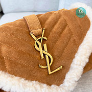 YSL Envelope Small Shearling-suede Shoulder Bag 21x13x6cm - 2