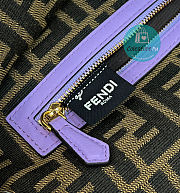 Fendi Baguette Embroidered Shoulder  Bag In Purple 27×6×15 cm - 2
