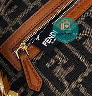 Fendi Baguette Embroidered Shoulder Bag In Brown 27×6×15 cm - 6