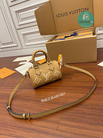 Nano Speedy Bicolor Monogram Empreinte Leather 16x10x7.5 cm