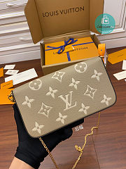 Félicie Pochette Bicolor Monogram Empreinte Leather 21x12x3cm  - 4