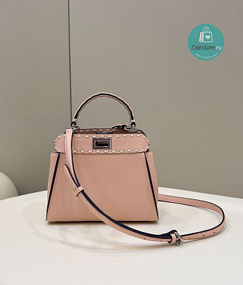 Fendi Peekaboo ISeeU Petite In Pink 23x7x18cm