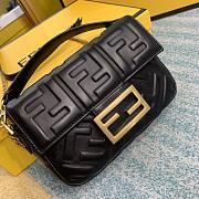 Fendi Small Baguette Black Leather Bag 20cm - 6