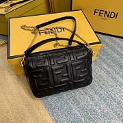 Fendi Small Baguette Black Leather Bag 20cm - 5