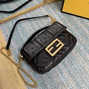 Fendi Small Baguette Black Leather Bag 20cm - 4