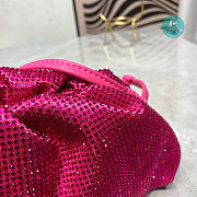 Bottega Veneta The Pouch Cloud Bag Crystal In Pink 22x12x7CM - 5