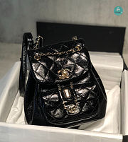 Chanel 22 Duma Backpack In Black Lambskin 18×18×12cm  - 1