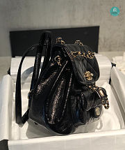 Chanel 22 Duma Backpack In Black Lambskin 18×18×12cm  - 3