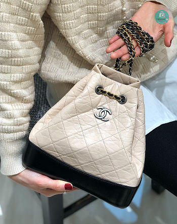 Chanel's Gabrielle Small Backpack In Beige 23cm