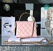 Chanel 22B Handle Chain Bag Medium Light Pink  - 6