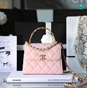Chanel 22B Handle Chain Bag Medium Light Pink  - 2