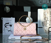 Chanel 22B Handle Chain Bag Light Pink  - 6