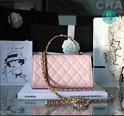 Chanel 22B Handle Chain Bag Light Pink  - 4