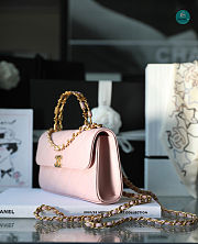 Chanel 22B Handle Chain Bag Light Pink  - 2
