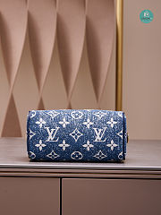 Louis Vuitton Nano Denim Speedy In Navy Leather 16x10x7.5 cm  - 5