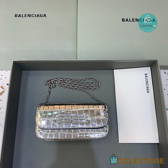 Colestore Balenciaga Gossip Embossed Leather Shoulder Bag 11.5x19x8 cm - 1