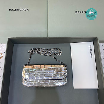 Colestore Balenciaga Gossip Embossed Leather Shoulder Bag 11.5x19x8 cm