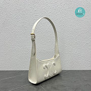 Celine Shoulder Bag Cuir Triompe In White 24x13x5 cm - 3