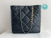 Chanel 19 Shopping Bag In Lambskin Black 30x37x10Cm - 6