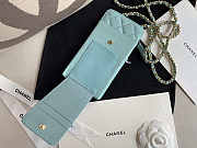 CHANEL PHONE BLUE BAG 18.2x9x3cm - 5