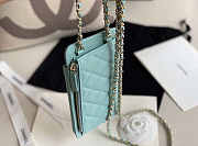 CHANEL PHONE BLUE BAG 18.2x9x3cm - 4