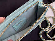 CHANEL PHONE BLUE BAG 18.2x9x3cm - 3