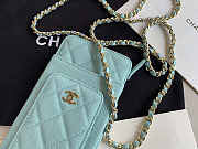 CHANEL PHONE BLUE BAG 18.2x9x3cm - 2