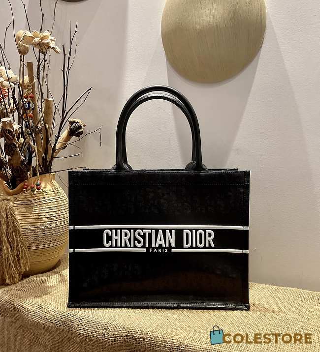 Dior Book Tote Black Calfskin M1286 Size 36cm - 1